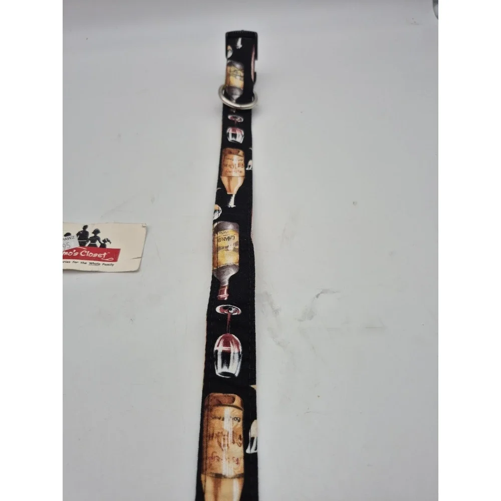 Elmo's Closet Large Dog Collar Wine Bottles Adjustable 15